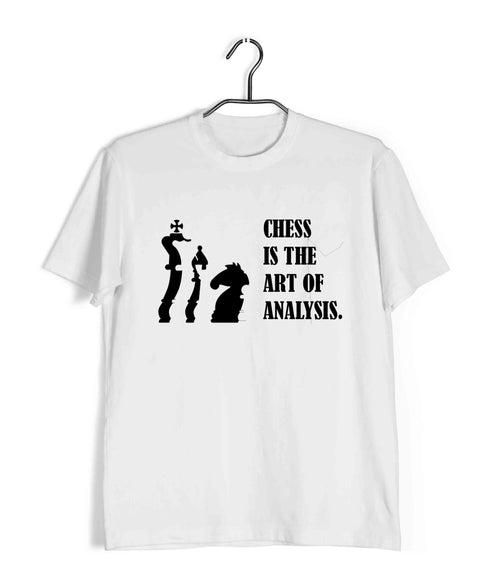 Chess Chess is the art of analysis Sports Casual Graphic Printed T-Shirt for Men